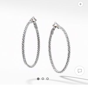 David yurman medium size cable hoop earrings